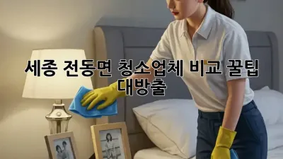 세종 전동면 청소업체 비교🧐 꿀팁 대방출! ✨
