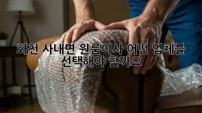 화천 사내면 원룸이사, 어떤 업체를 선택해야 할까요?