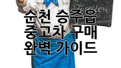 순천 승주읍 중고차 구매 완벽 가이드